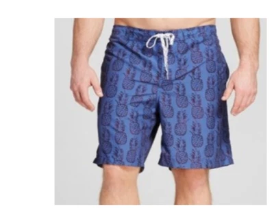 Baúl corto de baño grande y alto con estampado de piña para hombre playero tropical talla 4XB NUEVO CON ETIQUETAS Foto 1 de 4