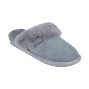 VANUBA CASHMERE Damen Leder Winter Hütten-HausSchuhe Pantoffeln Schafwolle D15/3