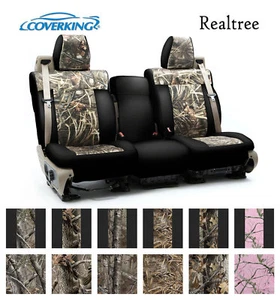 Coverking Custom Front Row Seat Covers Neosupreme Realtree Camo - Choose Color - Picture 1 of 25