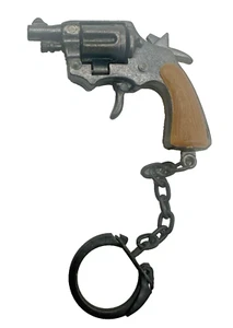 MINI REVOLVER GUN SIX SHOOTER SNUB NASO ZAINO PORTACHIAVI - Foto 1 di 6