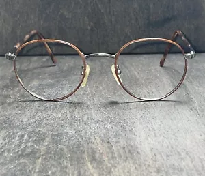 VINTAGE Polo Classic 66 Frames Glasses Brown Swirl Round 49-21-140mm Academia - Picture 1 of 9