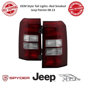 Par de luces traseras Spyder Xtune OEM estilo fábrica rojas ahumadas para Jeep Patriot 08-13 - Imagen 1 de 12