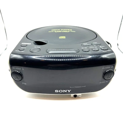 Sony ICF-CD814 Dream Machine AM/FM Clock Radio CD Player Tested Workin Vintage - Image 1 of 4