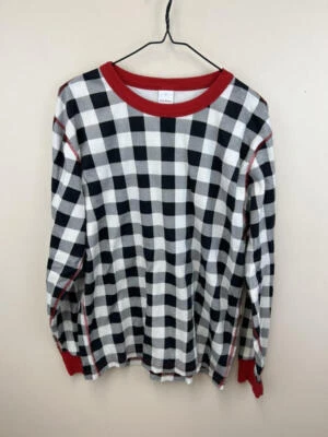 Camisa Top Pijama Hanna Andersson XL Buffalo Cuadros Blanca Negra Roja Para Hombres Foto 1 de 3
