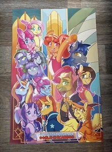 RARE My Little Pony Whinny City Pony Con 2018 Poster Old Chicago Brony Con MLP 1 - Picture 1 of 8