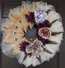 22Hand Made Beautiful Unique White Purpleperfect Gift Wreath  Wendy
