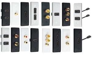 Audio Speaker AV Architrave Face Plate various Terminals, HDMI, Binding posts - Picture 1 of 21