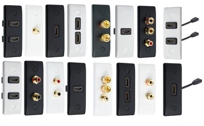 MSG Audio Speaker AV Architrave Face Plate various Terminals, HDMI, Binding posts