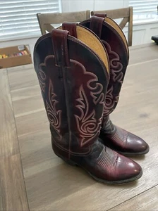 Women’s 1979 Justin Cowboy Boots-Style 4334-Size 7B-Registered # 45820-Burgundy - Picture 1 of 13