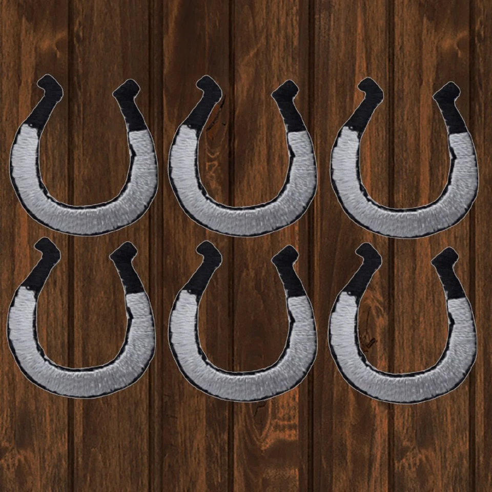 Horseshoe Embroidered Patch — 6-Pack — Iron On - Image 1 of 1