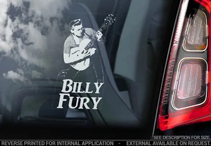 Billy Fury - Car Window Sticker - Country Rock & Roll Music Decal Rockabilly V01 - Picture 1 of 1