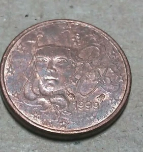 Moneda de cobre Francia 1999 de 1 centavo #A20 - Imagen 1 de 5
