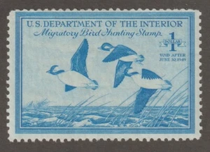 EDSROOM-17917 US-Ducks RW15 H 1948 Migratory Bird Duck Hunting Stamp CV$60 - Picture 1 of 2