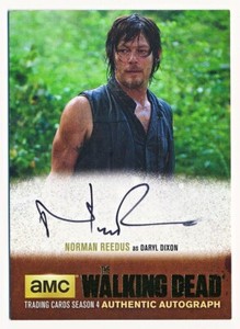 The Walking Dead Season 4 Part 2 Norman Reedus Gold Foil Autograph #NR3 /25
