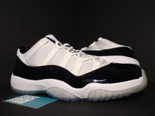 2014 Nike Air Jordan XI 11 Retro Low WHITE BLACK CONCORD PATENT 528895-153 NEW 