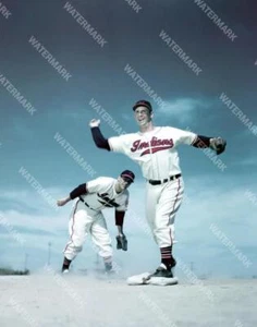 GU291 Lou Boudreau & Joe Gordon Indians 8x10 11x14 16x24 foto - Foto 1 di 1