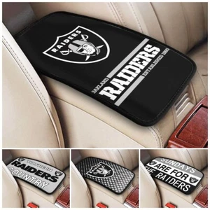 New Las Vegas Raiders Car Armrest Cushion Auto Handrail Box Cover ,fans Gift - Picture 1 of 16