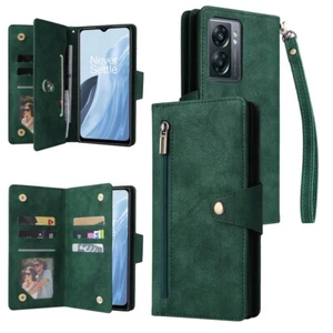 For OnePlus Nord N300 10 9 8 Pro 7T 7 Button Zipper Drop-proof Wallet Phone Case - Picture 1 of 19