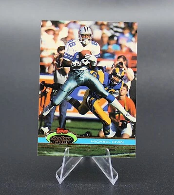 Michael Irvin 1991 Topps Stadium Club #37 Dallas Cowboys - Image 1 of 2