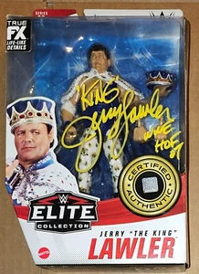 WWE Mattel Elite Collection Serie 82 Jerry The King Lawler Firmado Autografiado - Imagen 1 de 3