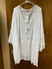 Nwot '"Womanwithin" White Flowing Top Size.5X   38/40
