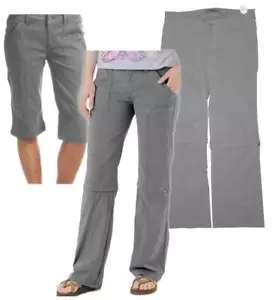Pantalone prAna donna granito zip off elasticizzato MONARCH CONVERTIBILE / Capris come nuovo! 8 - Foto 1 di 6