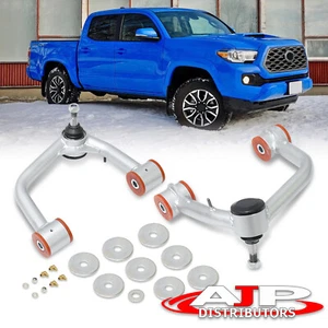 Silver 2-4" Lift Front Upper Control Arms Pair For 2005-2023 Toyota Tacoma 6-Lug - Picture 1 of 6