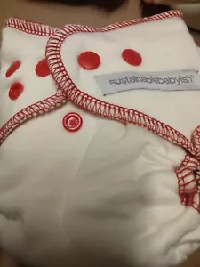 Pañales ajustados de lana orgánica sostenible hilo rojo extra pequeño - Imagen 1 de 7