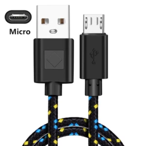OLAF Fast Charging MICRO USB Mobile phone cables Nylon Braided cable 1M BLACK IR - Picture 1 of 1