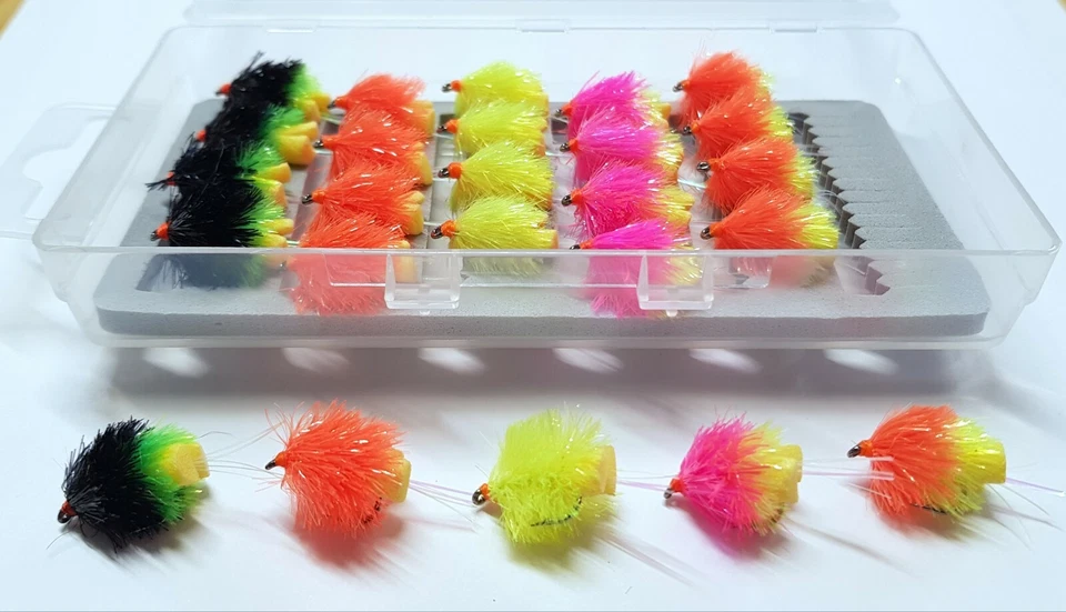 Supersoft Foam Ass Blobs FABS Selections & Assorted Colours Trout Fishing Flies - Image 1 of 1