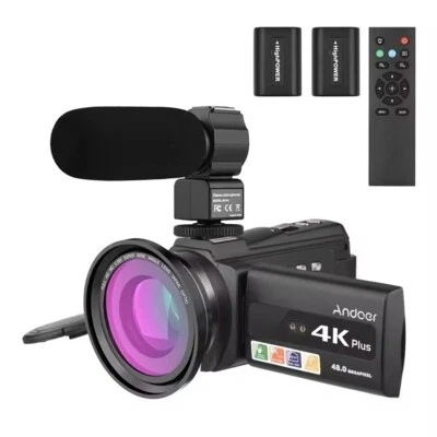 Professional 3.0” Touch Screen 48 MP 16X Zoom HD Digital 4K/60FPS Video Camera  - Image 1 of 4