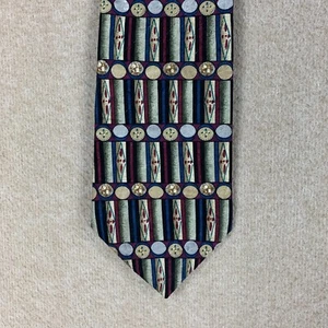 Mark Alexander Tie Striped Silk Classic Wide Necktie 3.75" 90s 00s - Picture 1 of 9