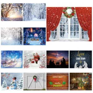 Christmas Backdrop Winter Snow Scene Nativity Photo Background Studio Props - Picture 1 of 20