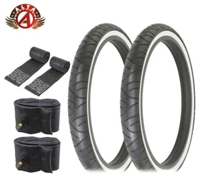 ALTA BICYCLE FAT BIKE BMX/ELECTRIC BLACK 24 x 3.00 BICYCLE SLICK TIRE 6pc SET. - Picture 1 of 2