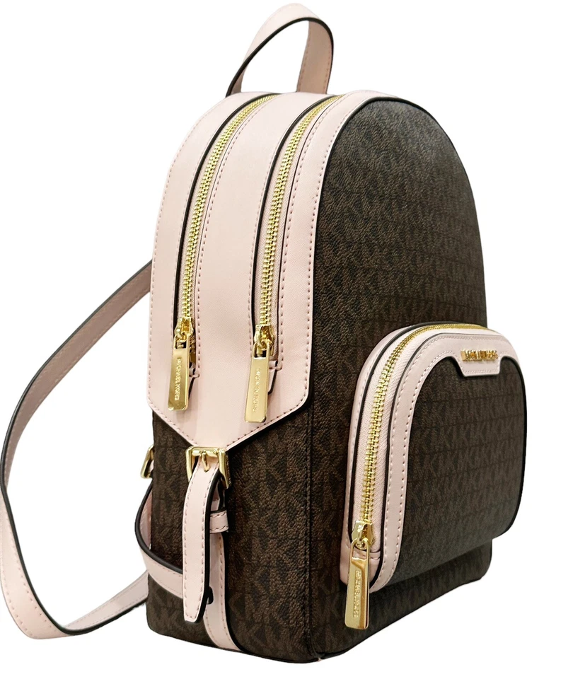 Michael Kors Jaycee Medium Logo Women's Backpack - Powder Blush