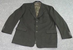 George Machado Mens 48 Cashmere Dark Forest Green Blazer Suit Jacket - Picture 1 of 16