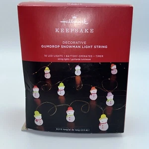 Hallmark Keepsake Gumdrop Snowman Christmas String Lights - Bild 1 von 4