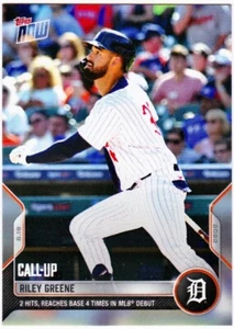 2022 Topps Now Riley Greene Call-Up Reaches Base 4 Times MLB Debut #369 - Picture 1 of 2