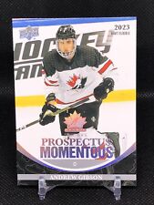 2023-24 UD Team Canada Juniors Prospectus Momentous Andrew Gibson #PM-9