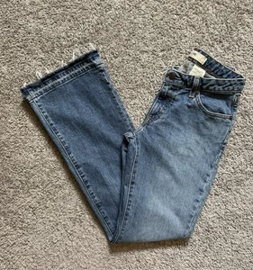 GAP Womens Flare Stretch Jeans Size 2 REG Raw Ankle Hem 8.5” Rise 2008 - Picture 1 of 8
