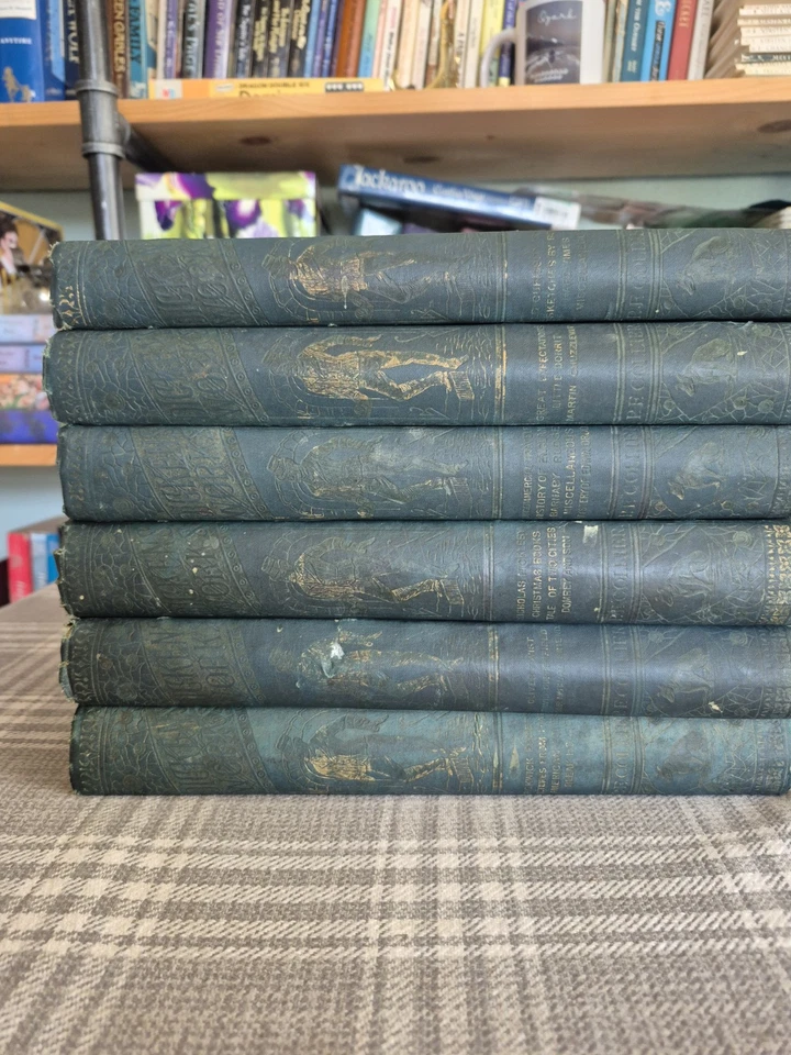 Antique 1870 The Works of Charles Dickens Collier's Unabridged Set Of 6 Volumens - Image 1 of 4