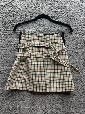 Minifalda tejida pata de gallo Maje con cinturón para mujer talla 34 Foto 1 de 4