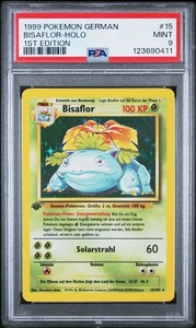 Bisaflor / Venusaur 15 PSA 9 German 1st Edition Base 1999 Pokemon Holo  - Picture 1 of 2