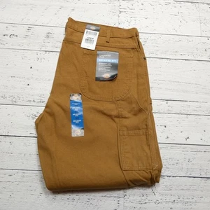 Dickies Carpenter Jeans Mens 42x30 Brown Relaxed Fit Straight Leg Work Pants - Picture 1 of 6