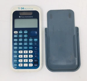 Texas Instruments TI-34 Financial Calculator w Cover Solor Powered Tested - Picture 1 of 6