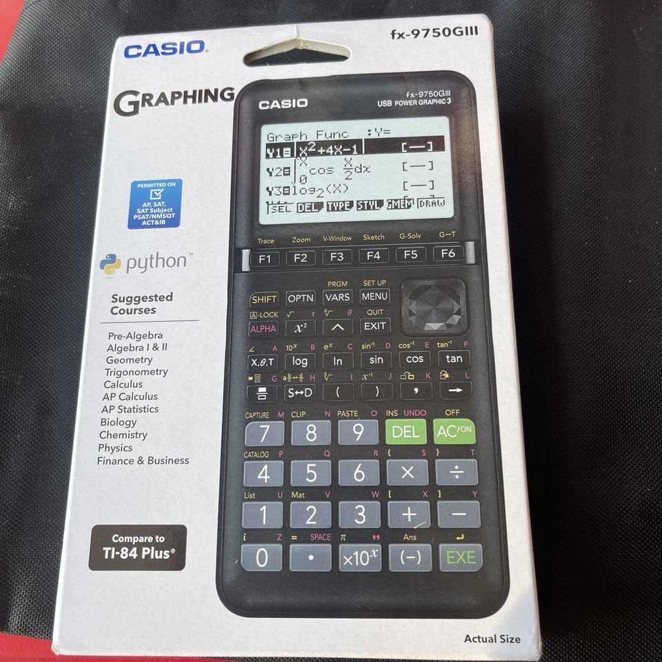 Casio FX-9750GIII Graphing Calculator Python & Natural Text Book Display (9546) - Image 1 of 1