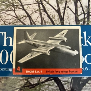 1956 Topps Jets Trading card airplane SHORT S. A. 4  #4 - Picture 1 of 3