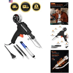 Kit de soldador electrónico pistola de soldadura desoldador bomba pinzas para circuito R... - Imagen 1 de 9