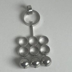 vintage modernist silver pendant - Picture 1 of 7