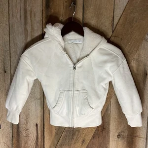 Y2K Abercrombie & Fitch Crema Cremallera Con Forro Sherpa Niñas 7/8 - Imagen 1 de 4